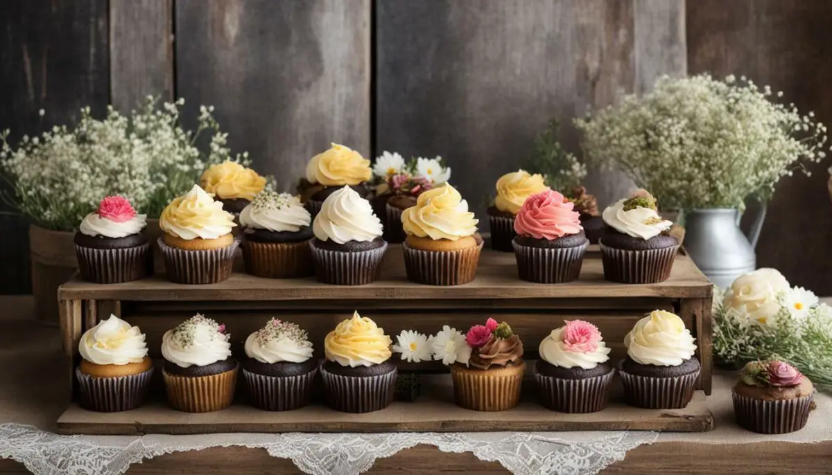 rustic wedding cupcakes