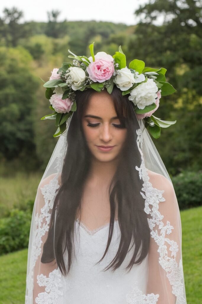 Floral Crown Veil